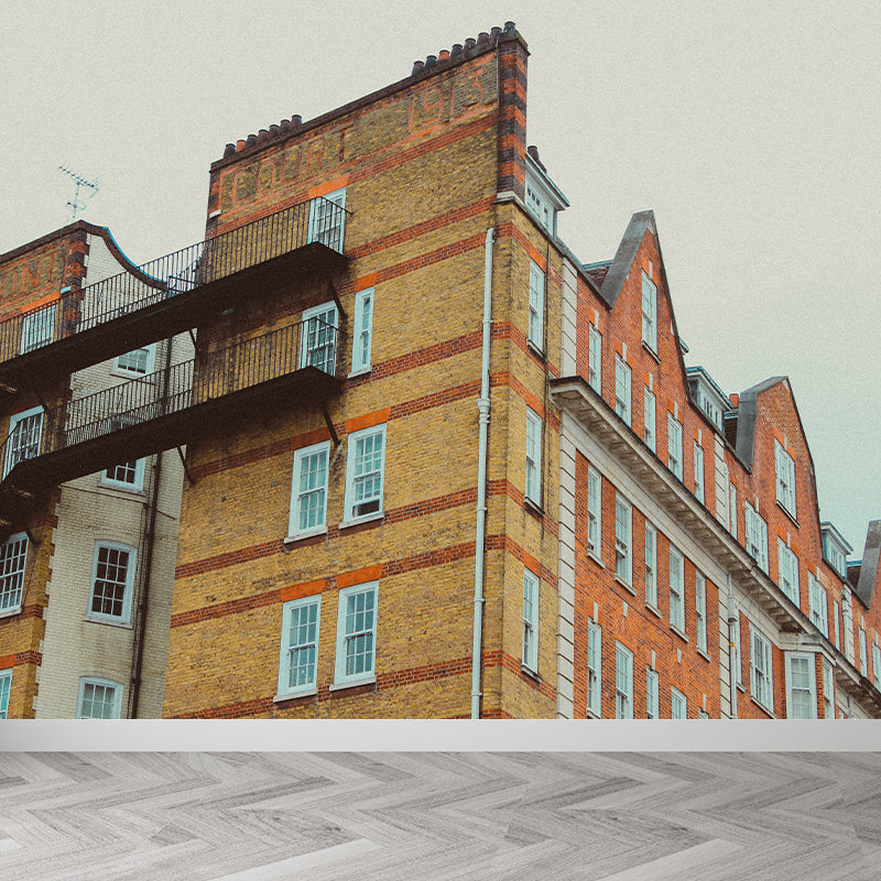 Simple City Building Wall Covering Murals Vinly Home Art Decoration, Waterproofing