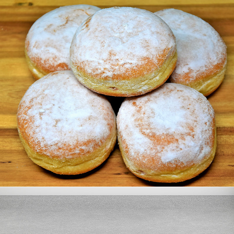 Tasty Donut Wall Mural Decal for Dessert Shop Moisture Resistant, Custom-Made