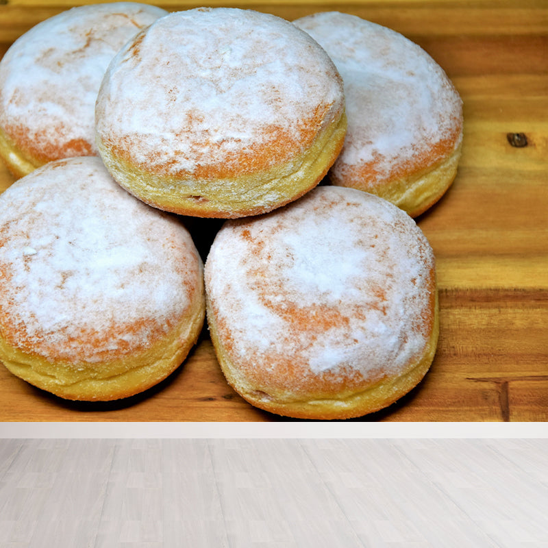 Tasty Donut Wall Mural Decal for Dessert Shop Moisture Resistant, Custom-Made