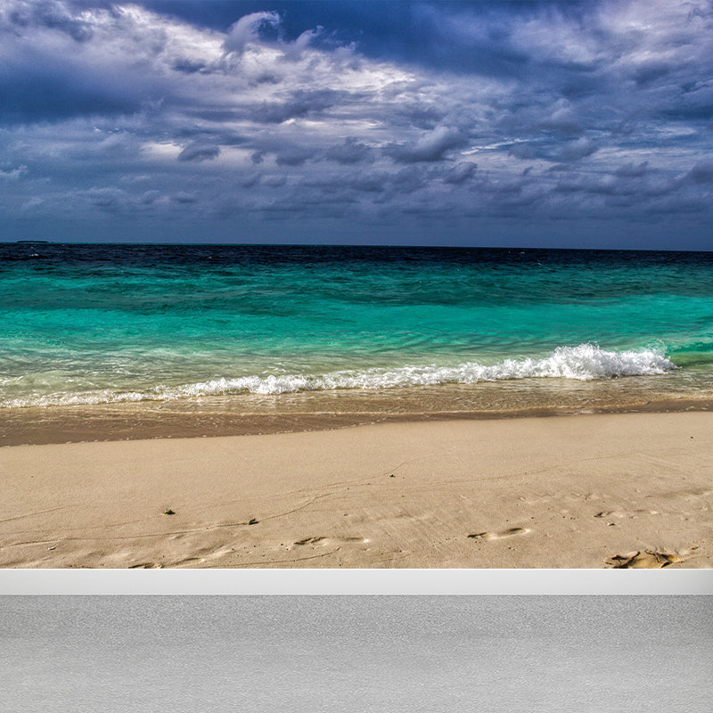 Waterproofing Romantic Beach Mural Wallpaper for Home Decoration, Custom-Made