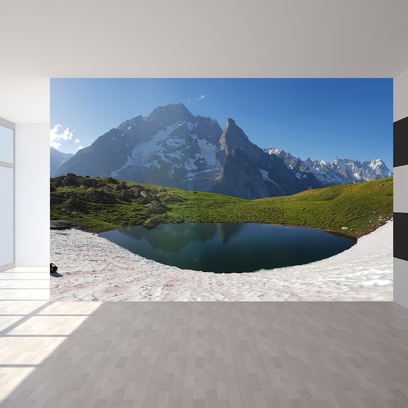 Photo Mountain Landscape Wall Mural Decal for Sitting Room, Made to Measure