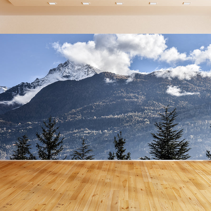Mountain Landscape Wallpaper Mural Water Resistant Modern Living Room Wall Art