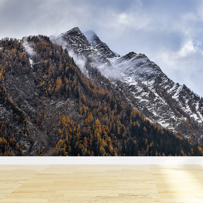 Mountain Landscape Wallpaper Mural Water Resistant Modern Living Room Wall Art