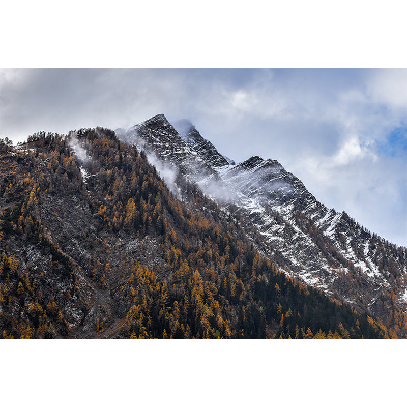 Mountain Landscape Wallpaper Mural Water Resistant Modern Living Room Wall Art