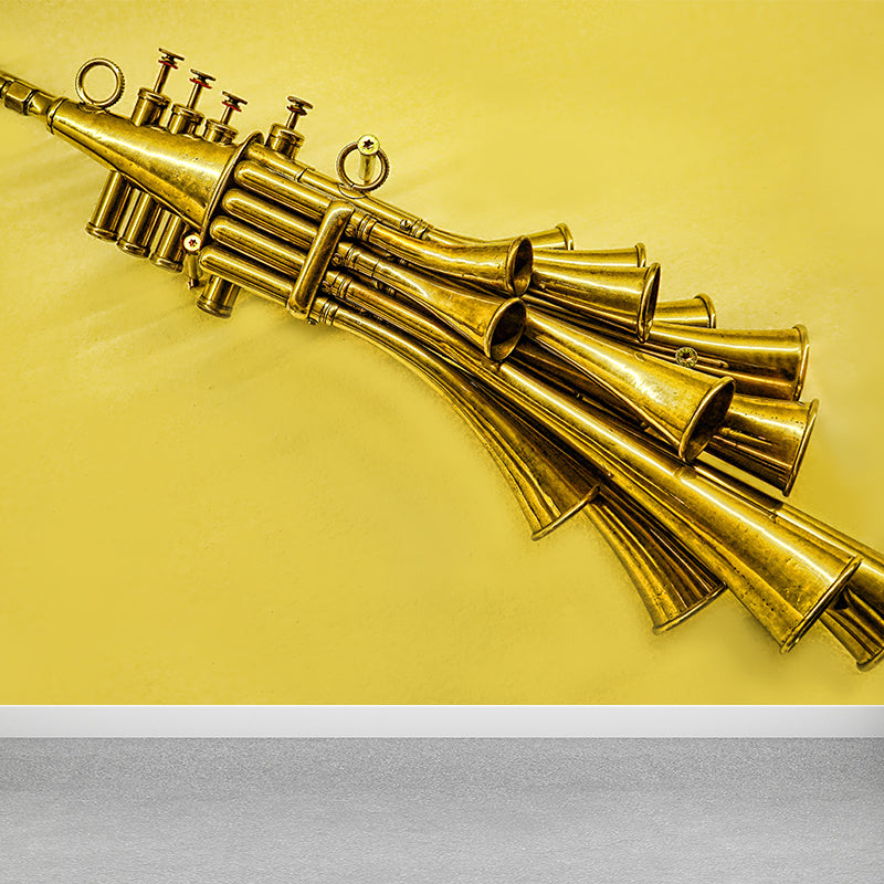 Modern Musical Instrument Wall Mural Decal Full Size, Moisture Resistant