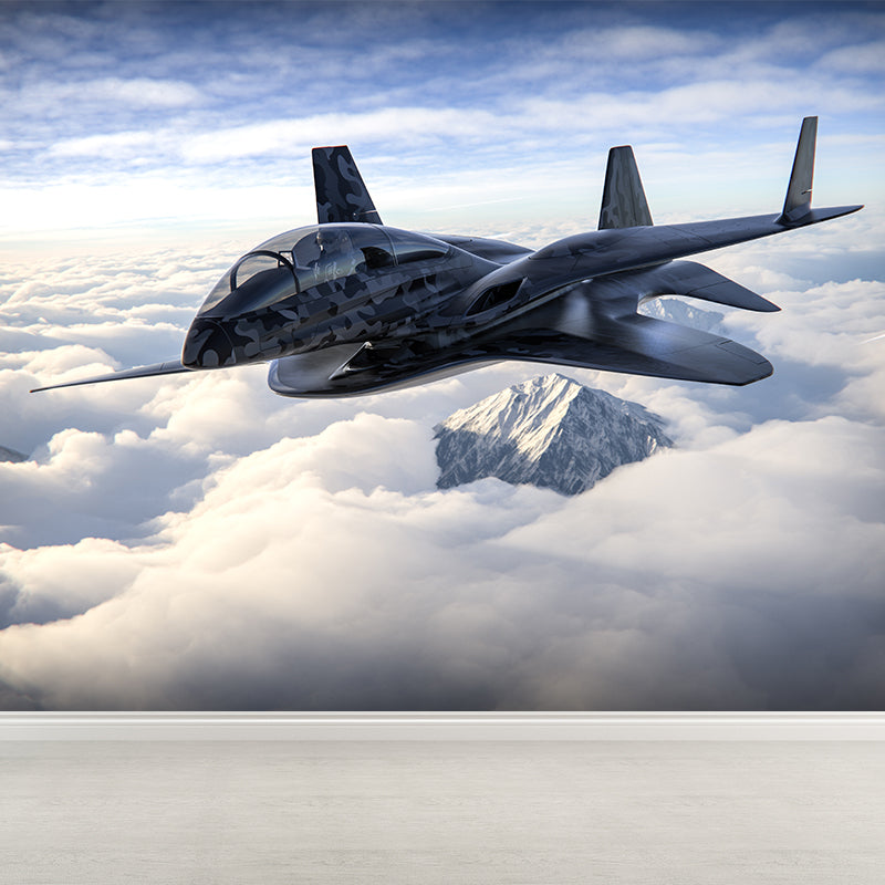 Novelty Style 3D Airplane Wall Murals for Sitting Room, Personalized Size Available