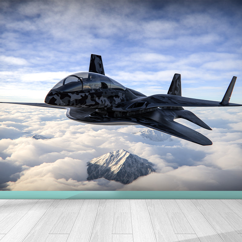 Novelty Style 3D Airplane Wall Murals for Sitting Room, Personalized Size Available