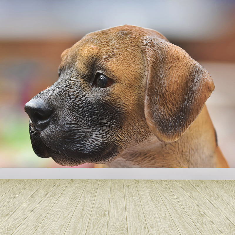 Lovely Dog Murals Wallpaper Water Resistant Wall Decor for Sitting Room