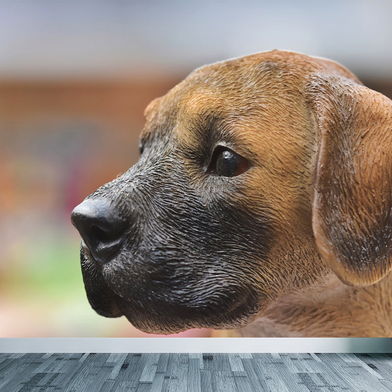 Lovely Dog Murals Wallpaper Water Resistant Wall Decor for Sitting Room