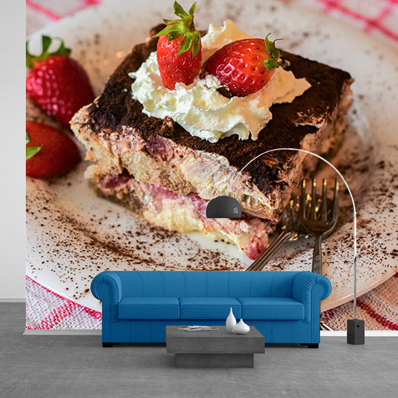 Delicious Dessert Food Mural Wallpaper Decorations for Dessert Shop Kitchen