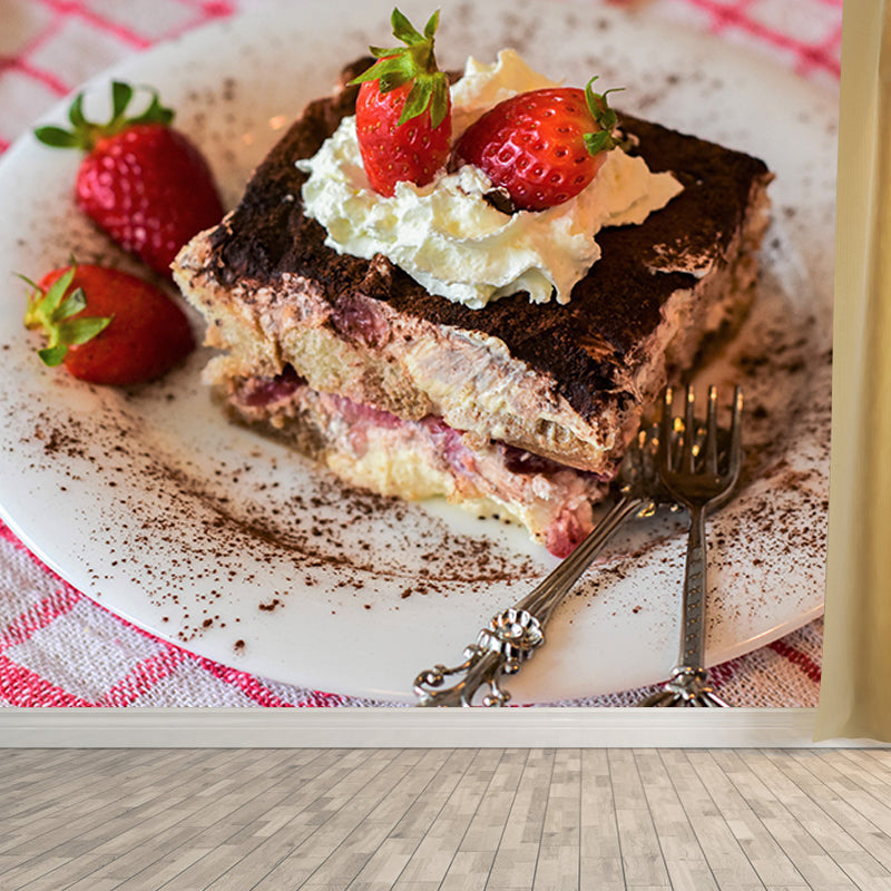 Delicious Dessert Food Mural Wallpaper Decorations for Dessert Shop Kitchen