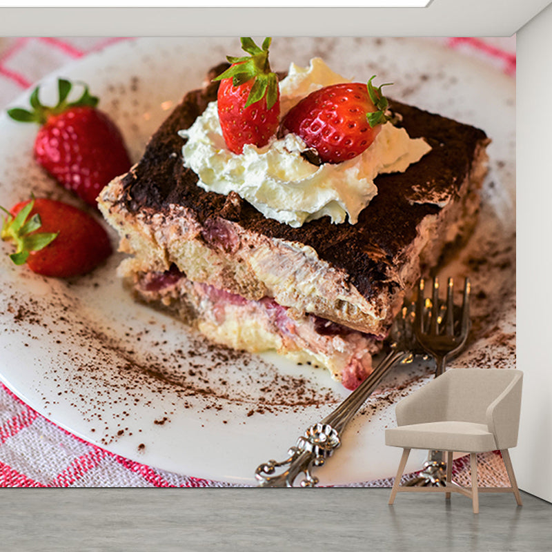 Delicious Dessert Food Mural Wallpaper Decorations for Dessert Shop Kitchen