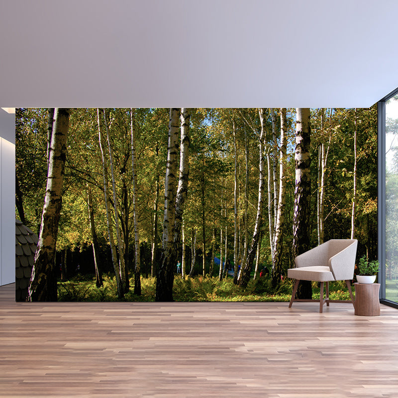 Waldbaum-Wandbild, modernes, wasserabweisendes Wanddekor in sanften Farben