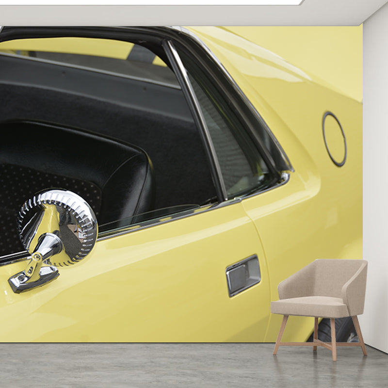 City Transportation Mural Wallpaper Stain Resistant Wall Covering for Sitting Room