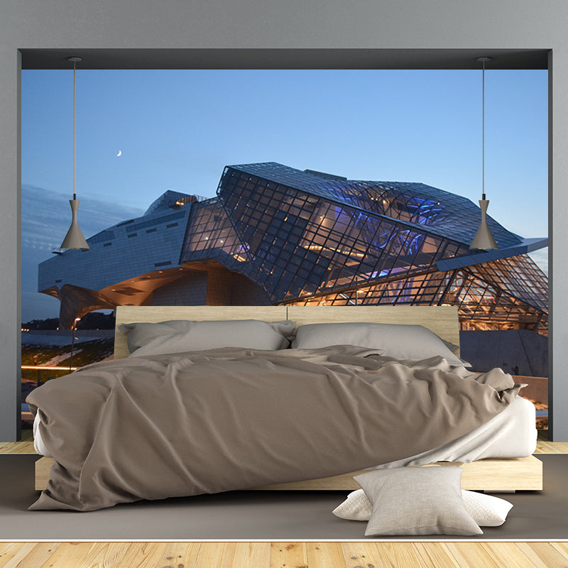 Famous Building Wall Mural Water Resistant Siting Room Mural, Made to Measure