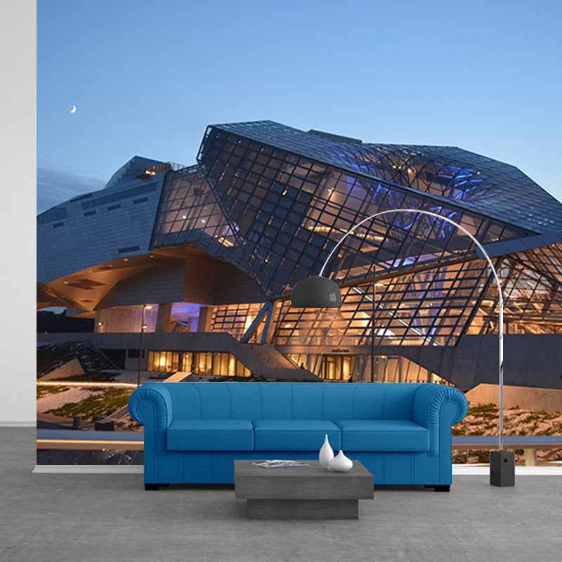 Famous Building Wall Mural Water Resistant Siting Room Mural, Made to Measure