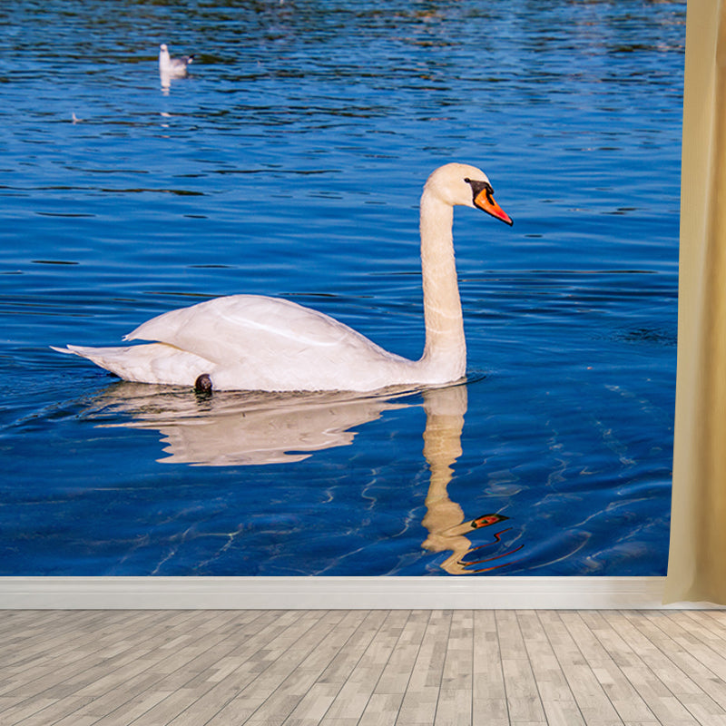 White Goose Animal Mural Full Size Wall Covering for Home Decoration, Made to Measure