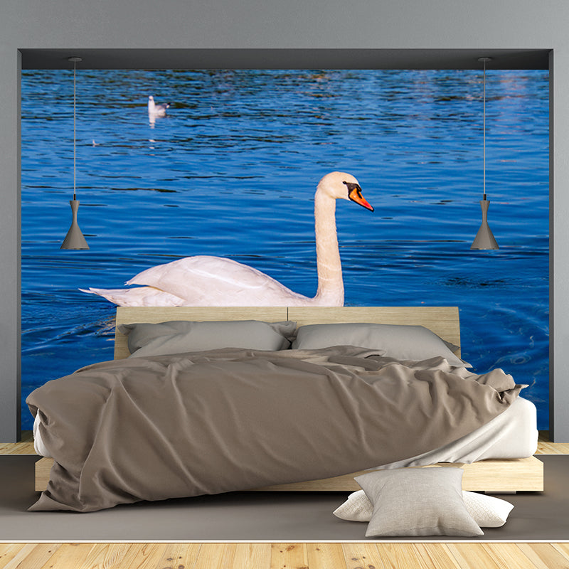 White Goose Animal Mural Full Size Wall Covering for Home Decoration, Made to Measure