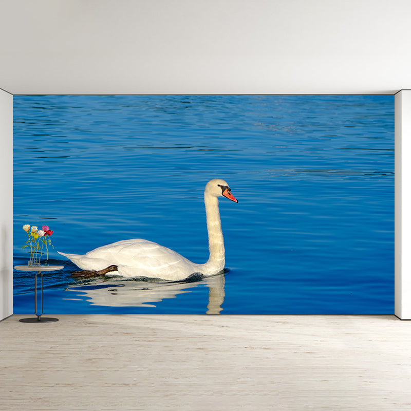 White Goose Animal Mural Full Size Wall Covering for Home Decoration, Made to Measure