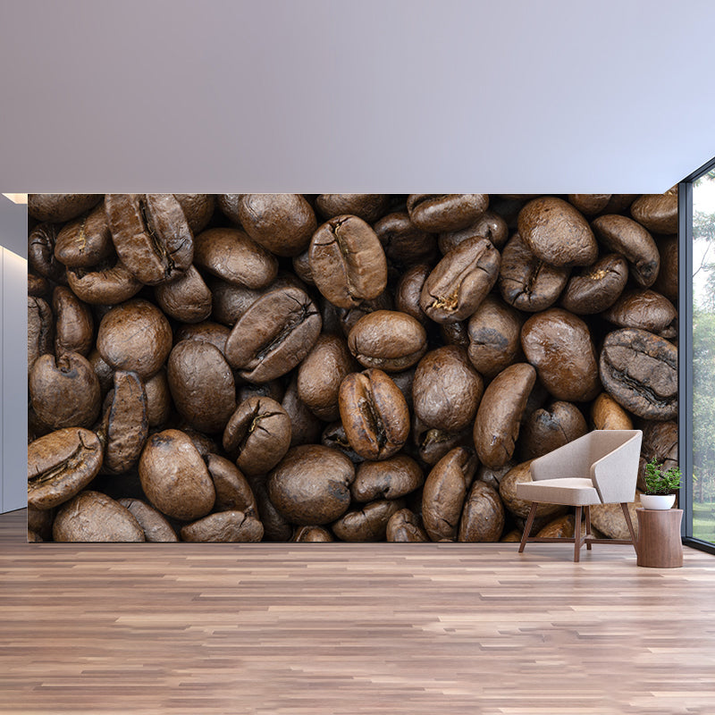 Coffee Beans Wallpaper Mural Modernist Coffee Shop Wall Decor, Stain Resistant