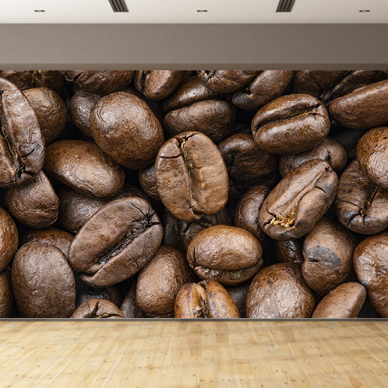 Coffee Beans Wallpaper Mural Modernist Coffee Shop Wall Decor, Stain Resistant