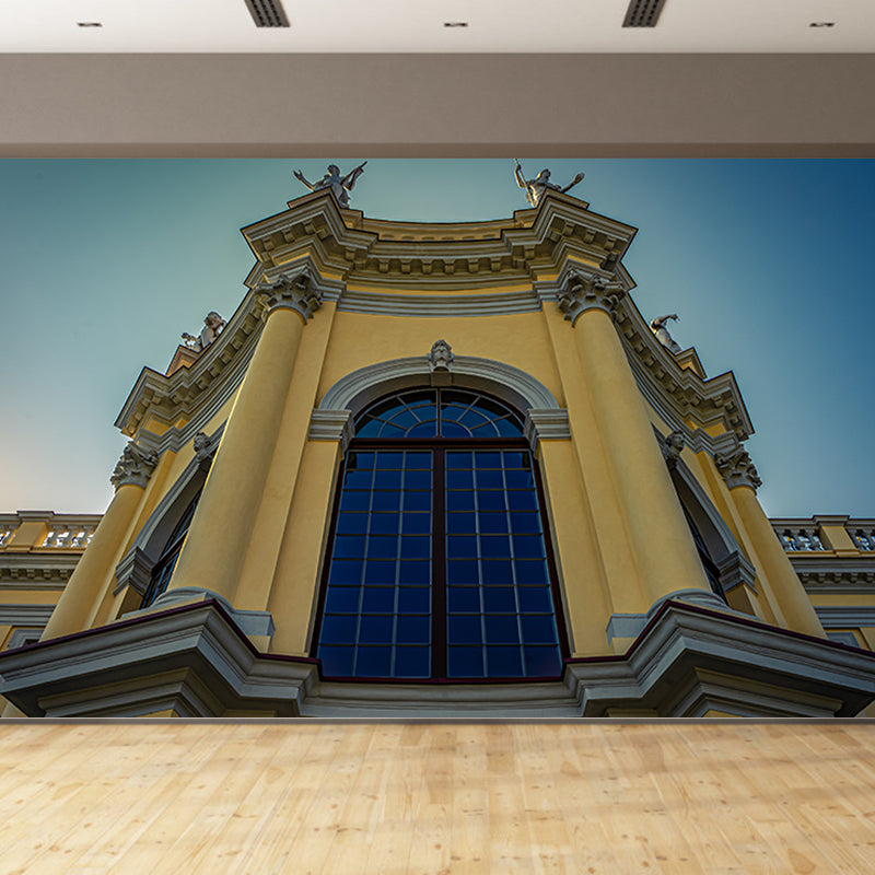 Stain-Resistant City Architecture Wall Covering for Meeting Room Decor