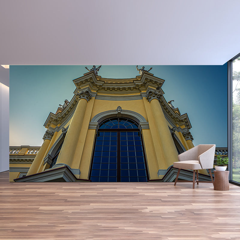 Stain-Resistant City Architecture Wall Covering for Meeting Room Decor