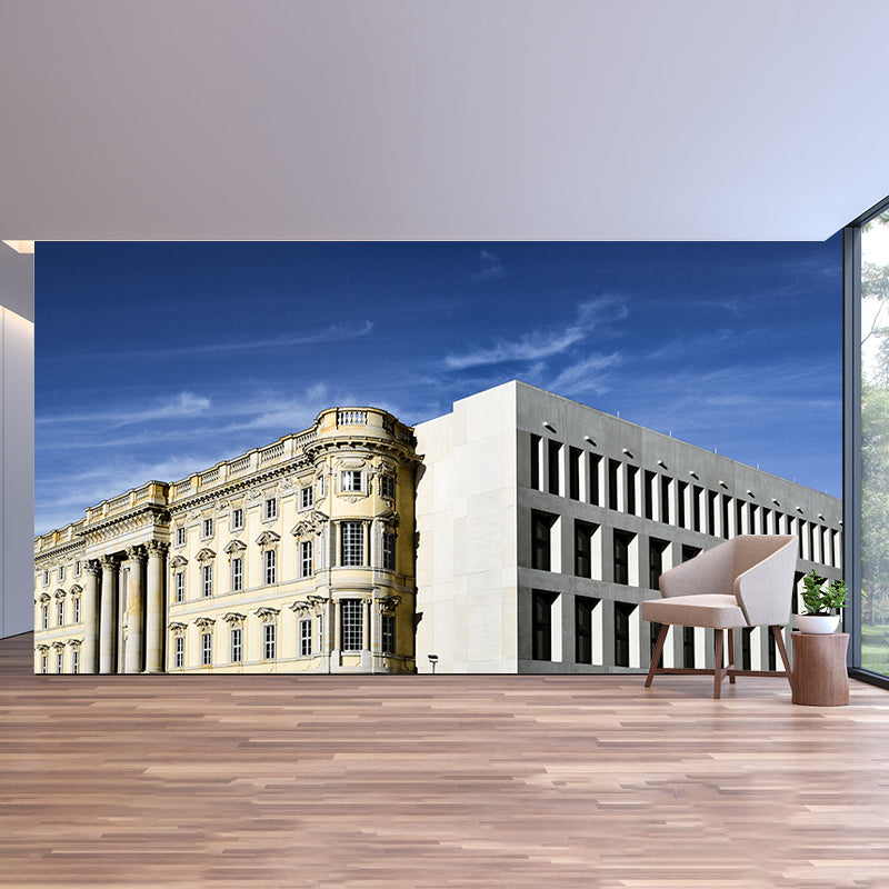 Stain-Resistant City Architecture Wall Covering for Meeting Room Decor