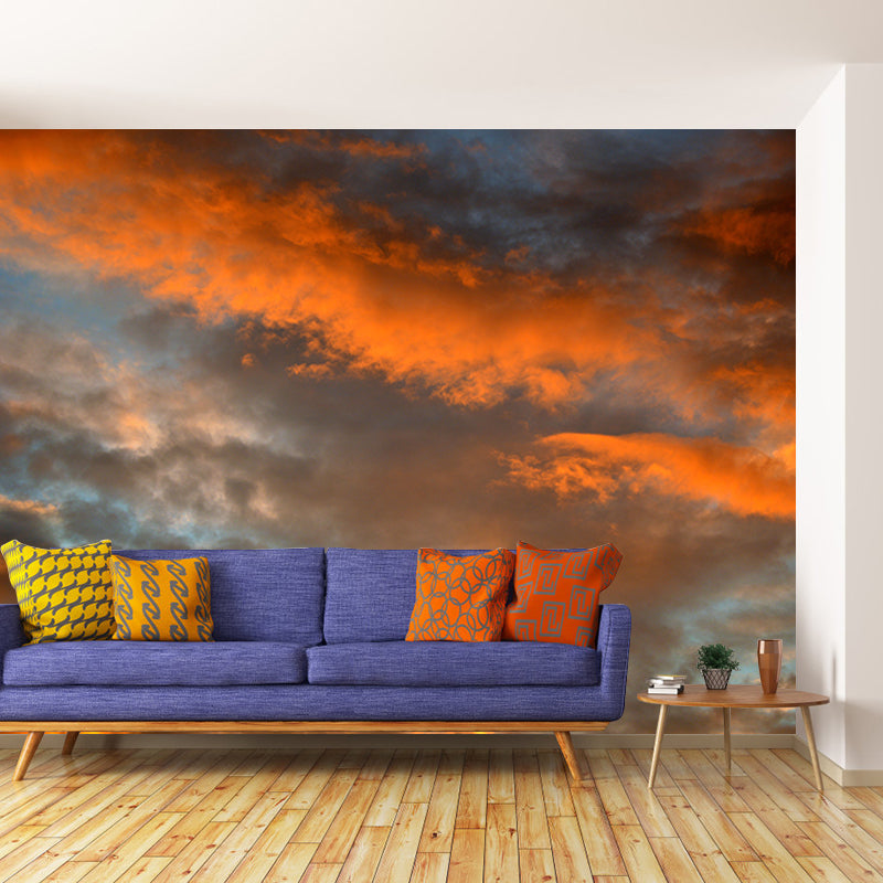 Cloudscape Wallpaper Mural Simple Style Girls Room Mural for Wall Decor