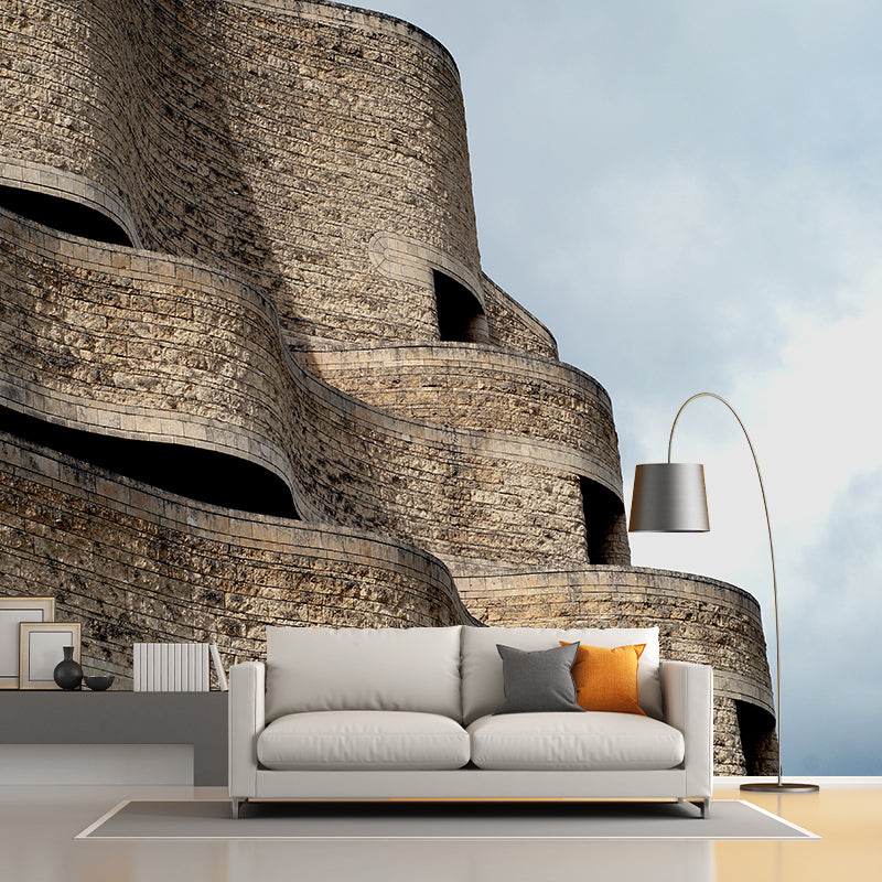 Canada Urban Architecture Mural Wallpaper Stain-Proofing Wall Art for Meeting Room