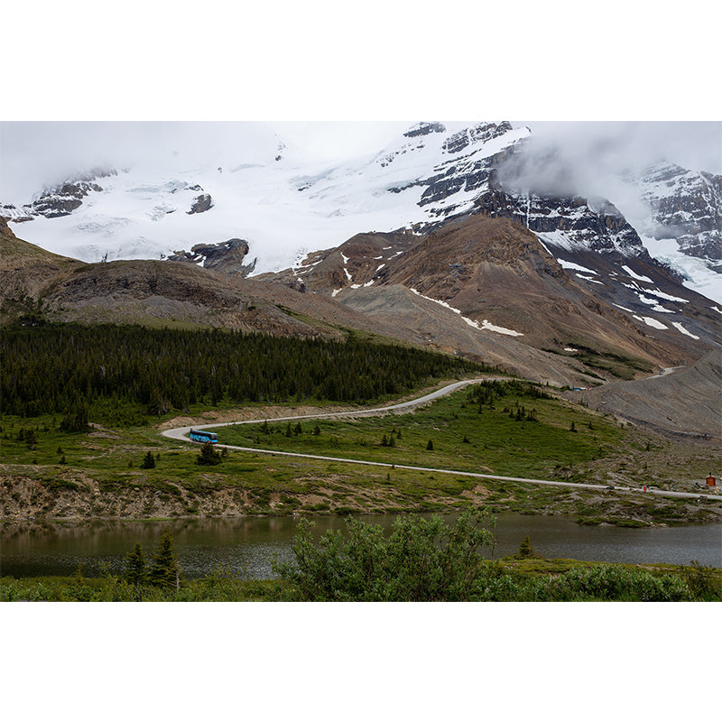 Magnificent Mountain View Removable Wall Mural Moisture Resistant for Sitting Room