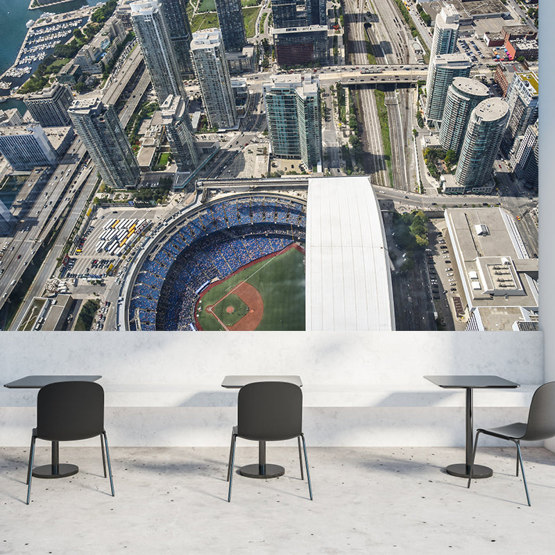 Contemporary Canada Urban View Mural Wallpaper Moisture Resistant, Made to Measure