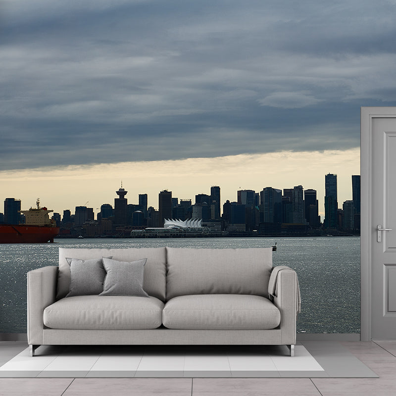 Contemporary Canada Urban View Mural Wallpaper Moisture Resistant, Made to Measure