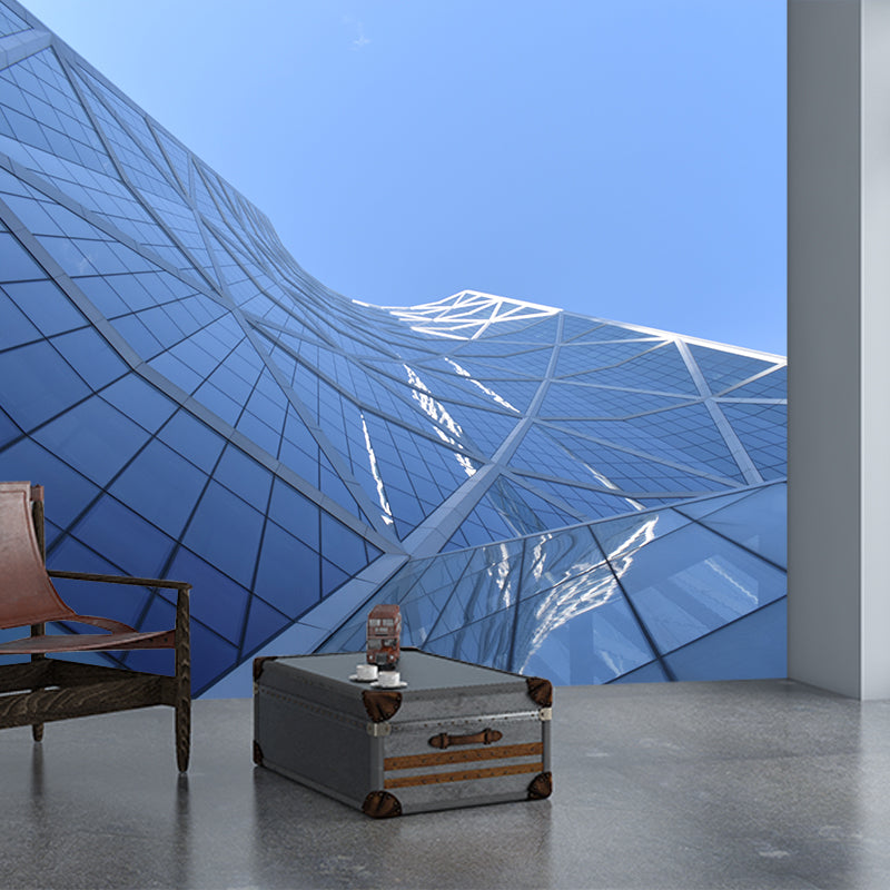 Contemporary City Wall Mural Wallpaper for Meeting Room, Moisture Resistant