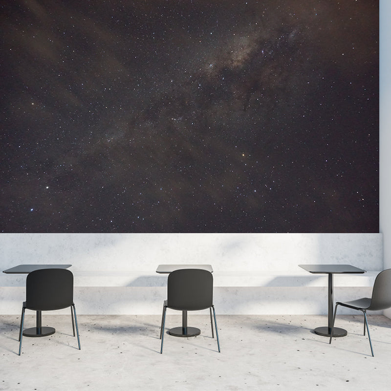 Minimalism Style Mural Wallpaper Dark Color Stain Resistant Wall Art for Home