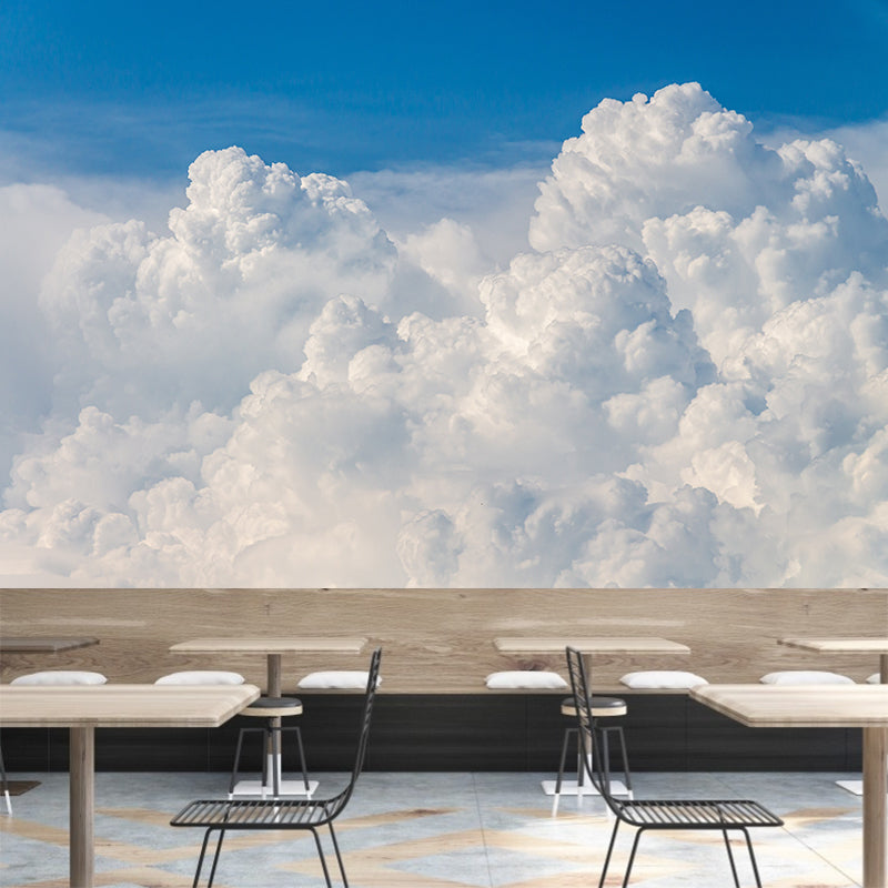 Beautiful Cloudscape Minimalistic Mural Wallpaper, Custom Size Available