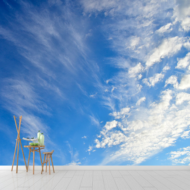 Beautiful Cloudscape Minimalistic Mural Wallpaper, Custom Size Available
