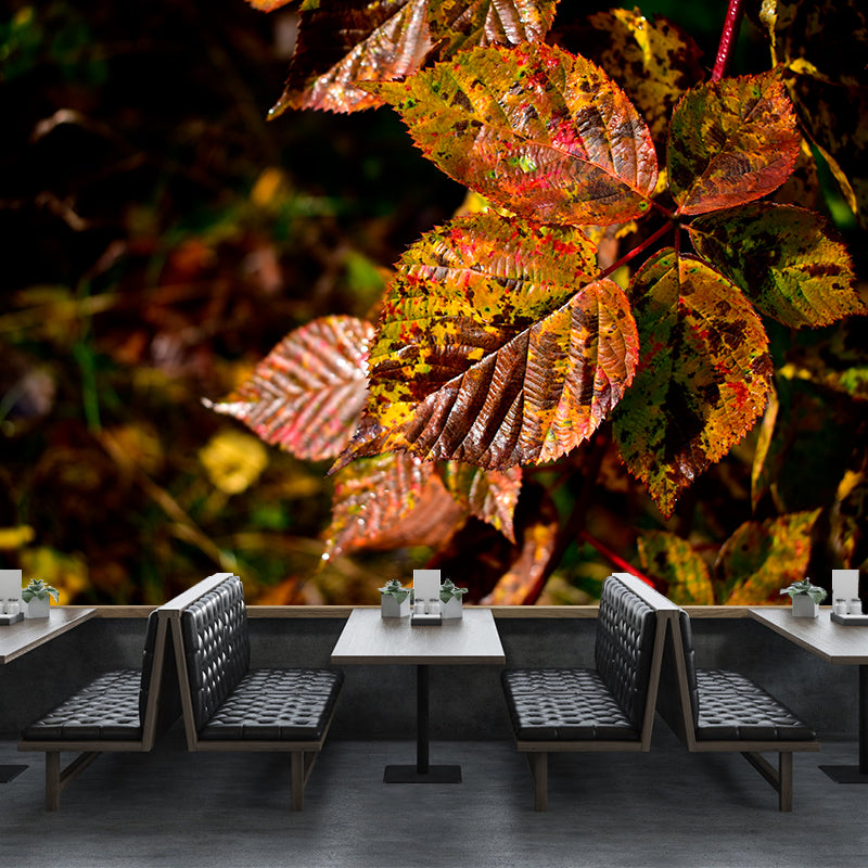 Creen Leaf Wall Mural Decal Stain Resistant Wall Art, Custom Size Available