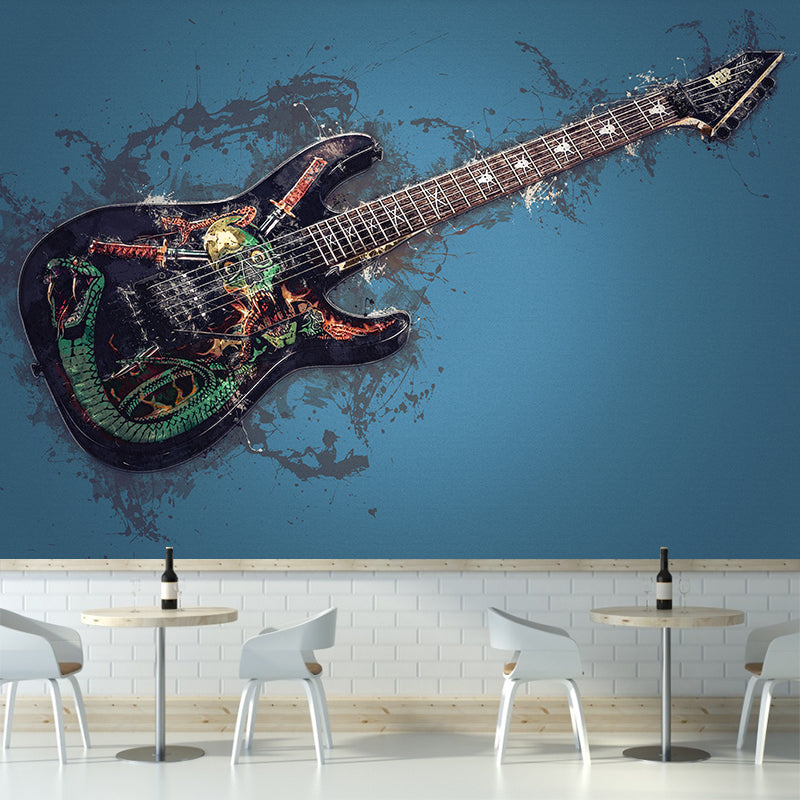 Guitar Hobby Water Resistant Wall Mural Modern Wall Decor, Made to Measure