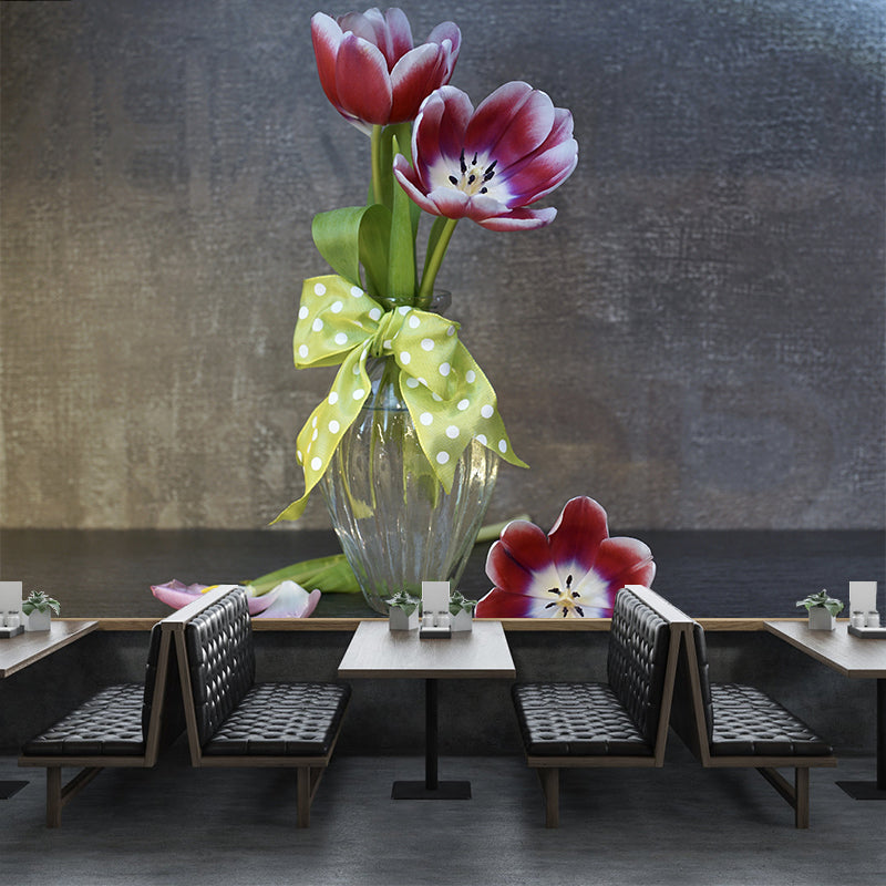 Minimalism Style Mural Wallpaper Flower Modern Wall Covering for Bedroom