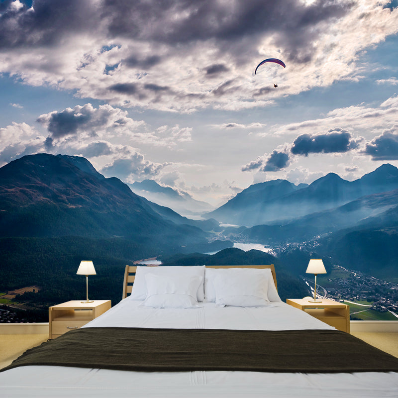 Water Resistant Mountain Mural Wallpaper Modern Wall Decor for Living Room