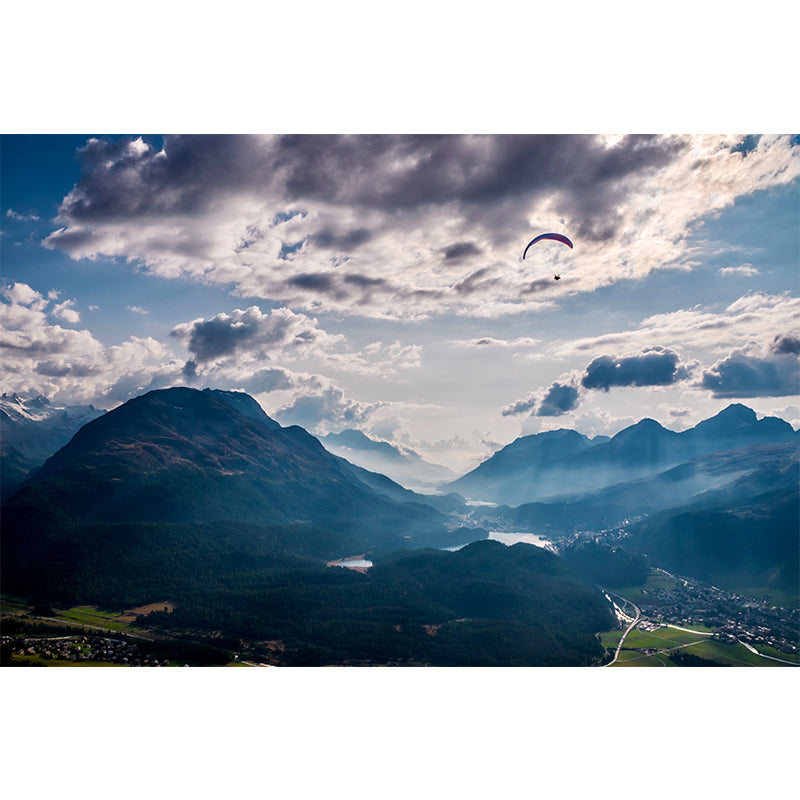 Water Resistant Mountain Mural Wallpaper Modern Wall Decor for Living Room