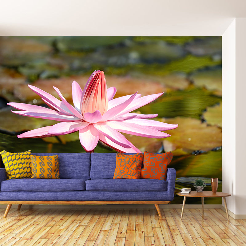 Beautiful Flower Wallpaper Mural Red and Pink Wall Decor for Bedroom, Waterproofing