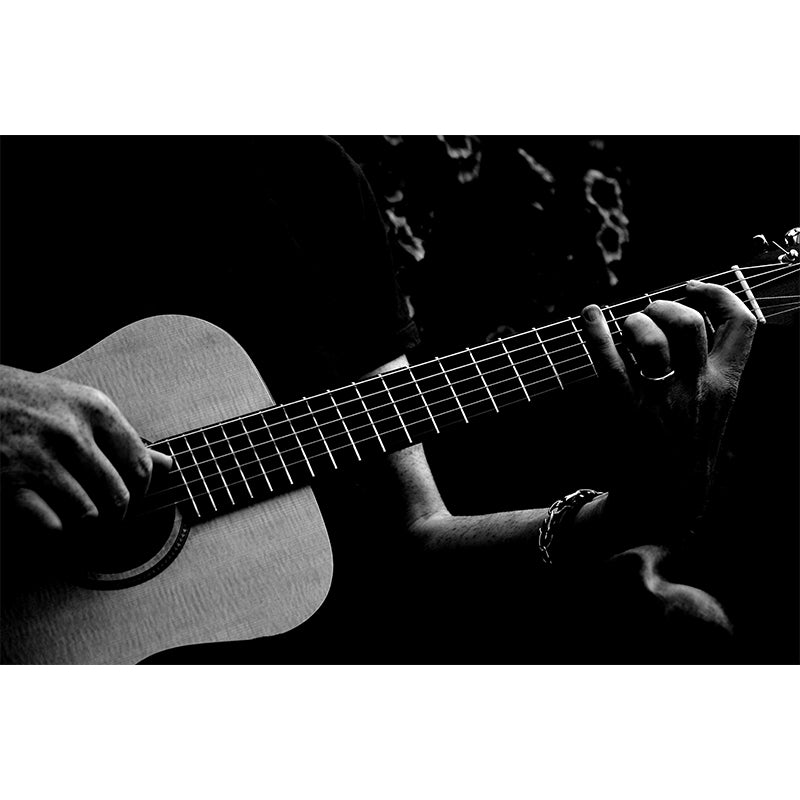 Hobby Guitar Mural Wallpaper Contemporary Mildew Resistant Wall Covering for Home Decor