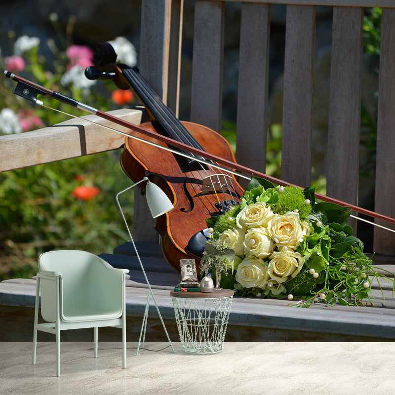 Contemporary Hobby Violin Mural Wallpaper Water Resistant Environment Friendly Wall Decor