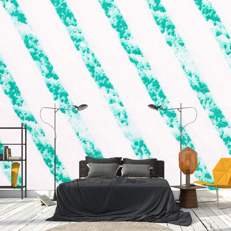 Extra Large Geometry Mural Light Color Illustration Style Wall Art for Home Decor