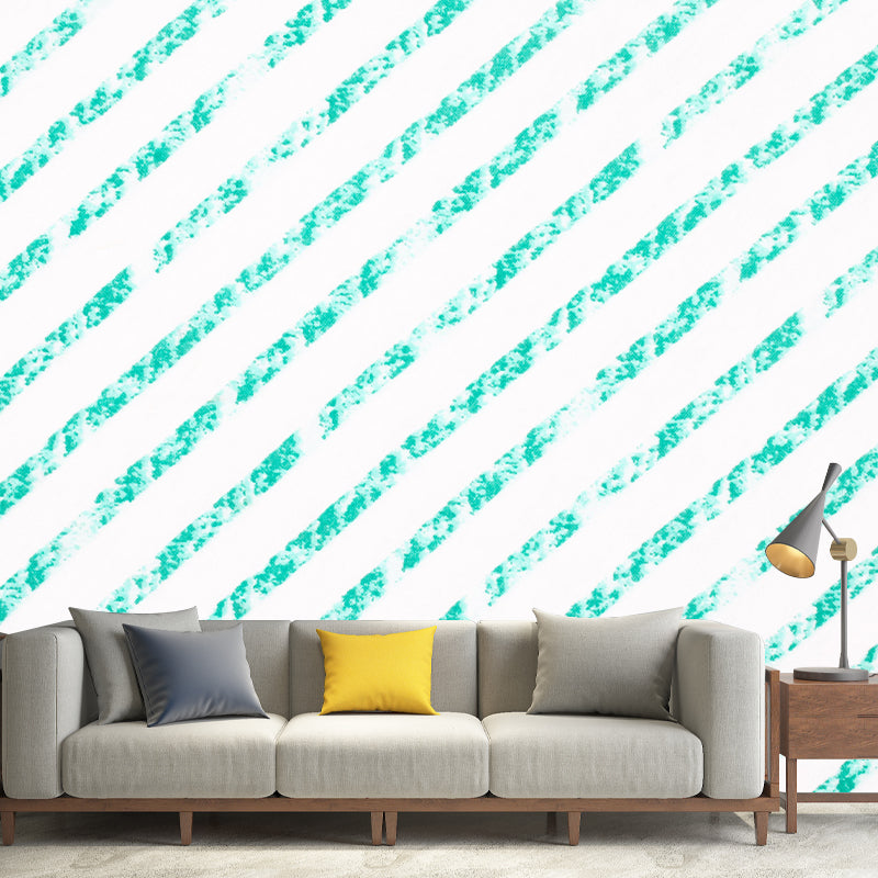 Extra Large Geometry Mural Light Color Illustration Style Wall Art for Home Decor