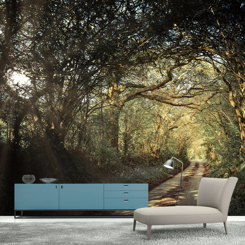 Contemporary Forest Landscape Home Mural Mildew Resistant Wall Decor for Bedroom