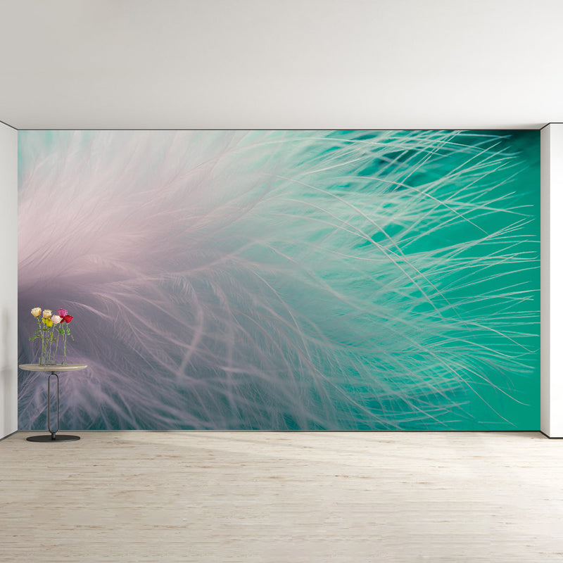 Contemporary Feather Mural Wallpaper Wall Covering for Living Room Decoration