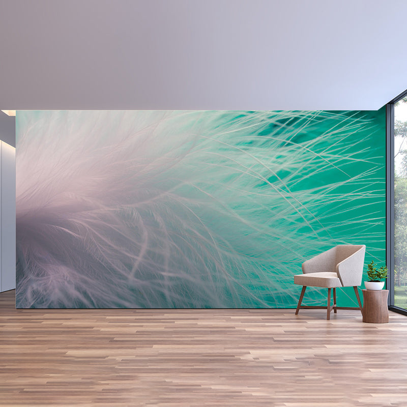 Contemporary Feather Mural Wallpaper Wall Covering for Living Room Decoration